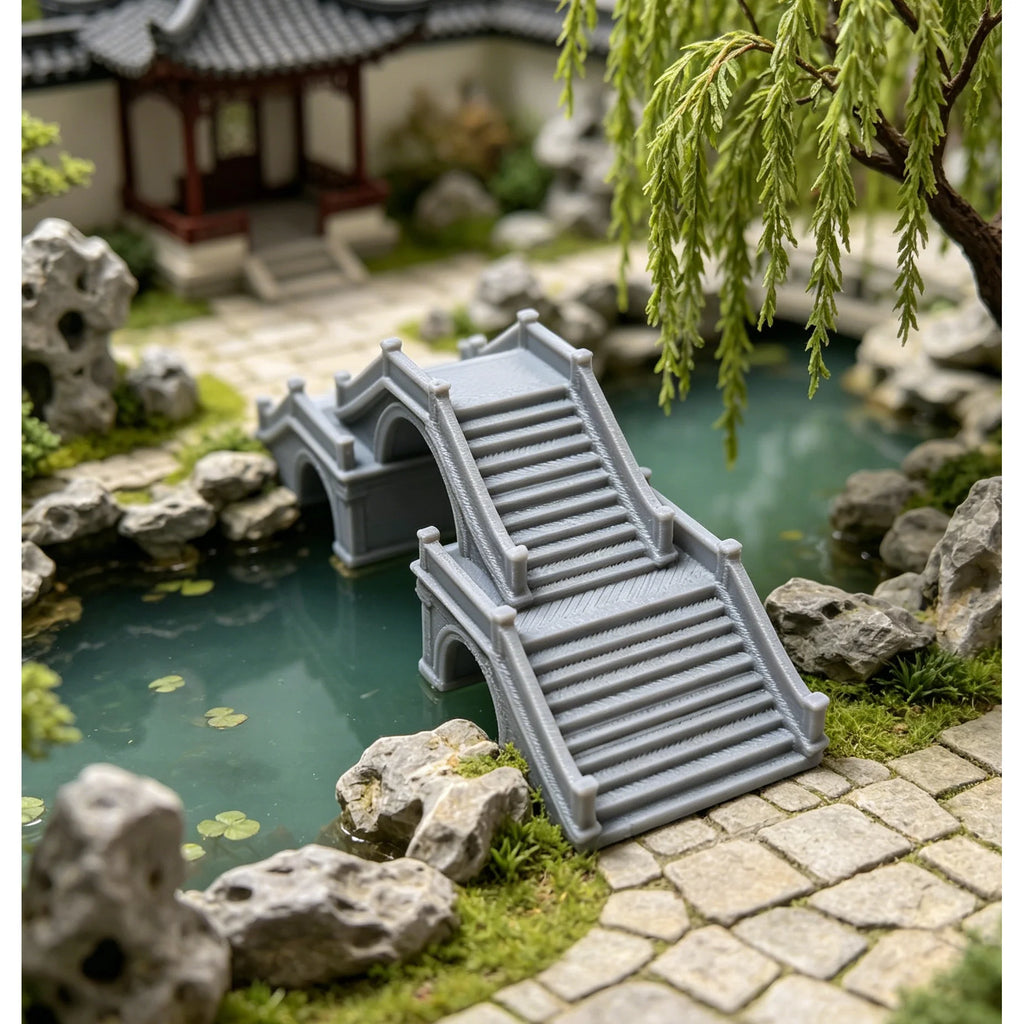 Chinese Style Arch Bridge Figurines Miniature Arch Bridges Ornament Zen Garden Bonsai Aquarium Micro Bonsai Landscape Decor Gift Oasis Select