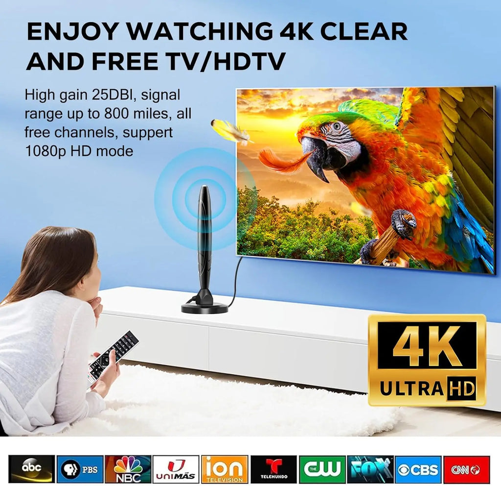 Dual-Amplification Magnetic USB Digital TV Antenna for DVB-T Terrestrial European And American Cross-Border Reception Oasis Select