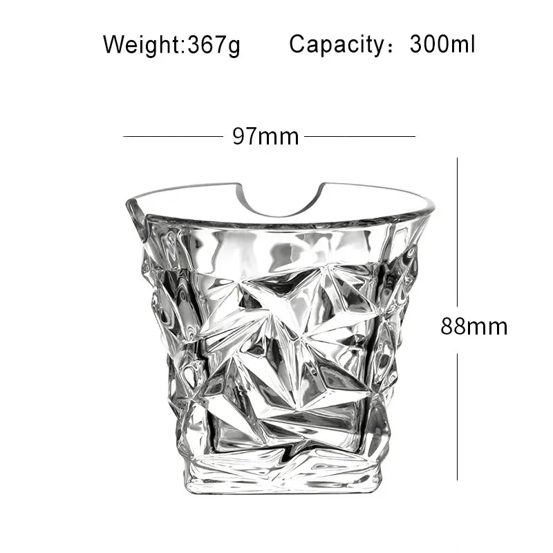 Whiskey Glass Cigar Holder Home Glass Bar Beer Glass Wine Glass European Creative Drinking Glasses Oasis Select B M