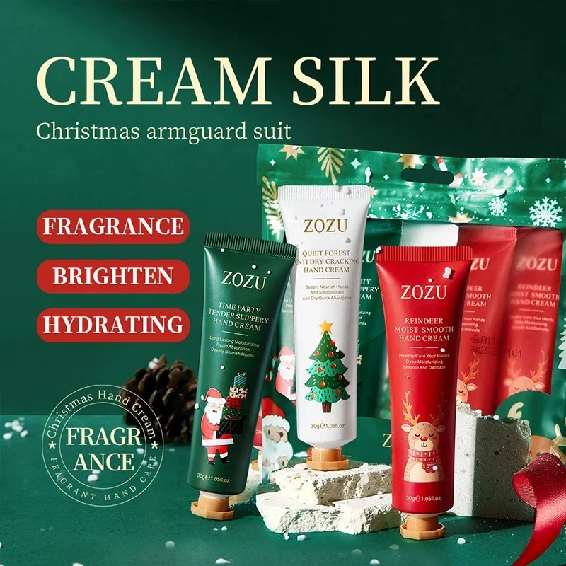 5Pcs Set Fragrance Hand Cream Smooth Refreshing Long-lasting Hydration Moisturizing Hand Care Christmas Gift Oasis Select