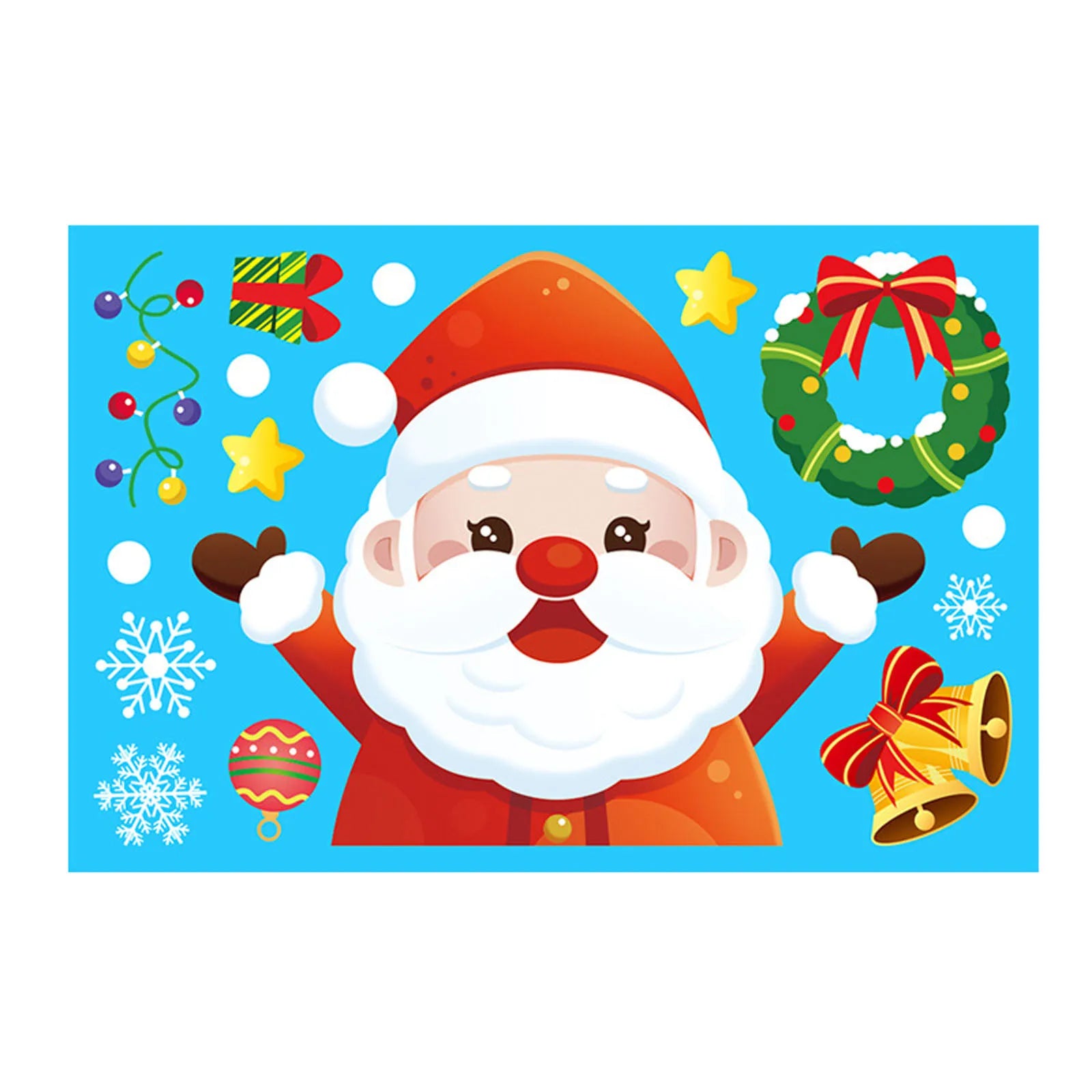 Christmas Electrostatic Window Stickers – Santa & Reindeer Holiday Window Clings Oasis Select I 20 30CM