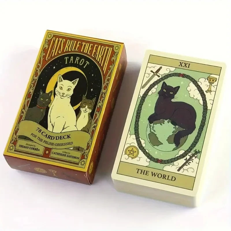 Cats Rule The Earth Tarot Deck, Fortune Telling Tarot Card Games For Fun, Family Party Entertainment Game Cards Oasis Select