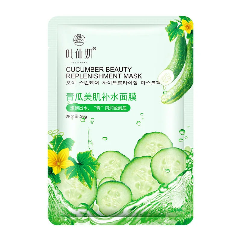 12-Pack Fruit Sheet Face Masks – Blueberry, Aloe & Cucumber Fruit Sheet Mask Oasis Select 12pcs Cucumber 12 pieces