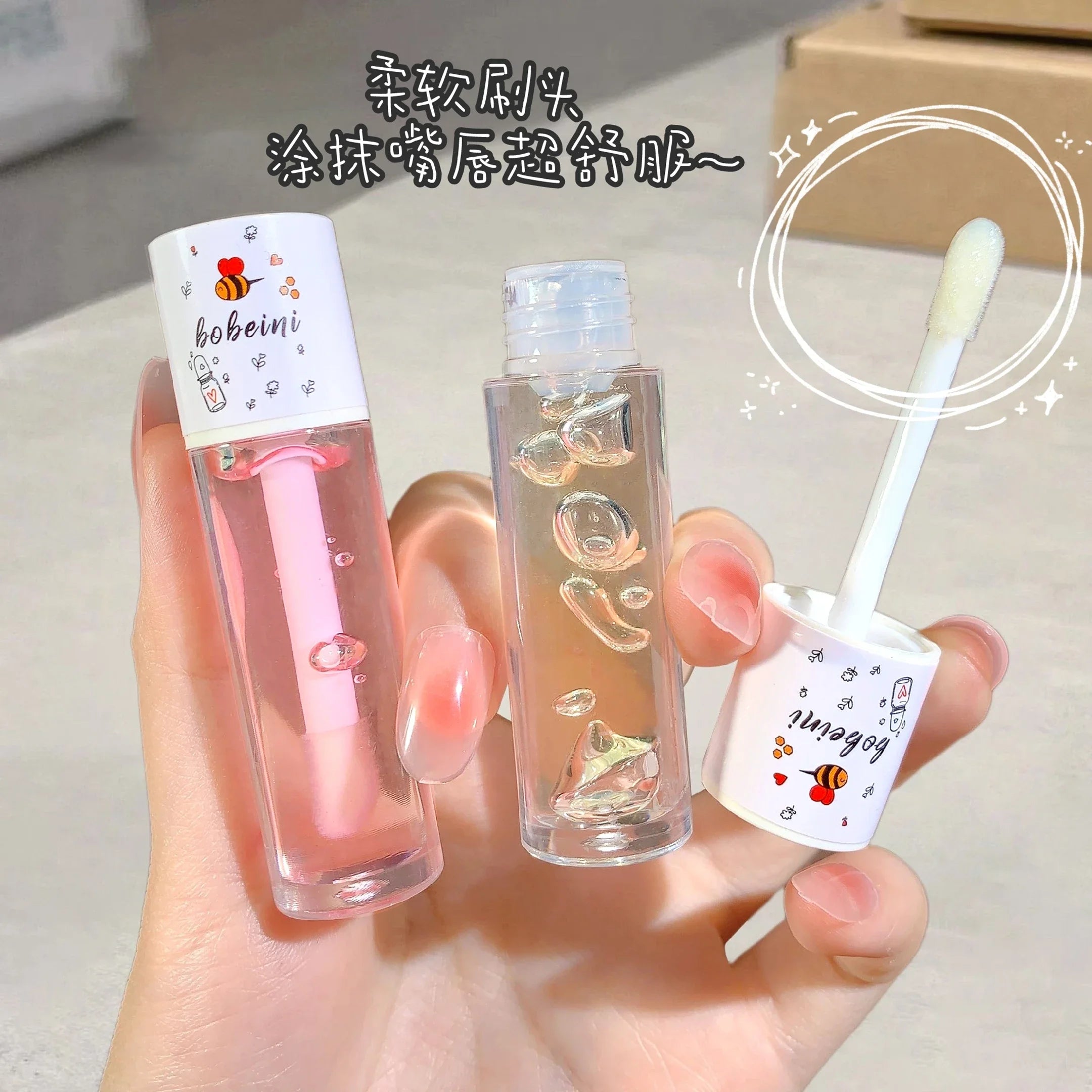 Peach Honey Lip Oil Plump Moisturizing Non-sticky-hydrating Gloss Long-lasting clear liquid lip Balm Oasis Select