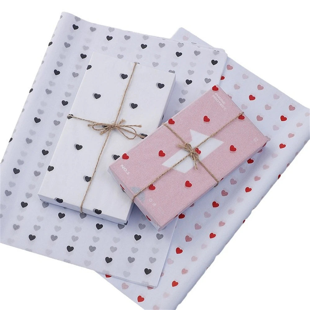 20Sheets 50*35cm Gift Wrapping Paper DIY Handmade Craft Star Love Dot Pattern Tissue Paper Floral Packaging Material Oasis Select