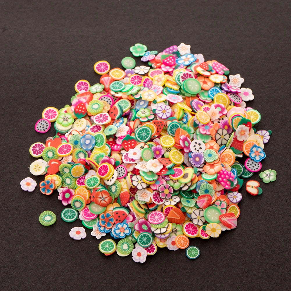 Polymer Clay Fruit Slices Charms DIY Kawaii Epoxy Resin Silicone