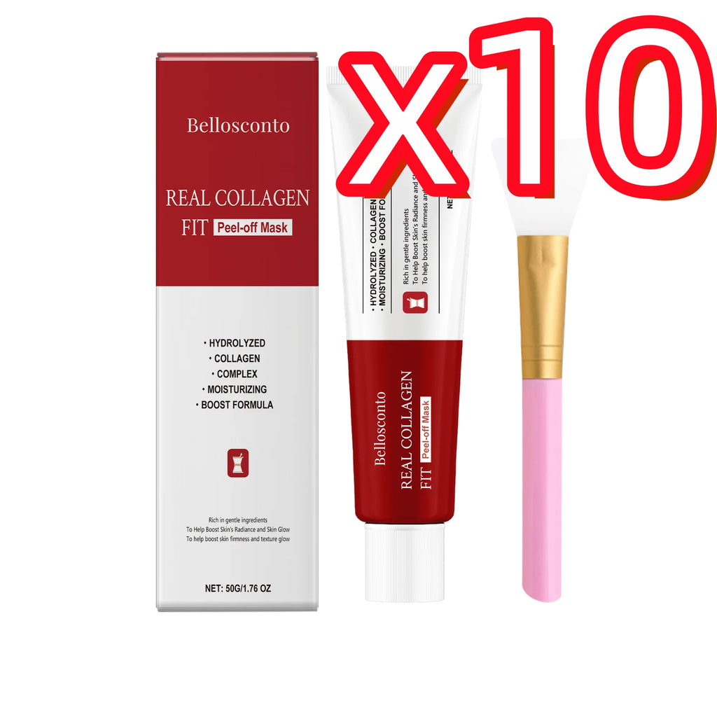 Collagen Peel Off Mask Clean Pores Exfoliating Remove Blackheads Reduce Oil Brighten Dull Skin Moisturize Smooth Skins Face Mask Oasis Select 1set Boxed x 10