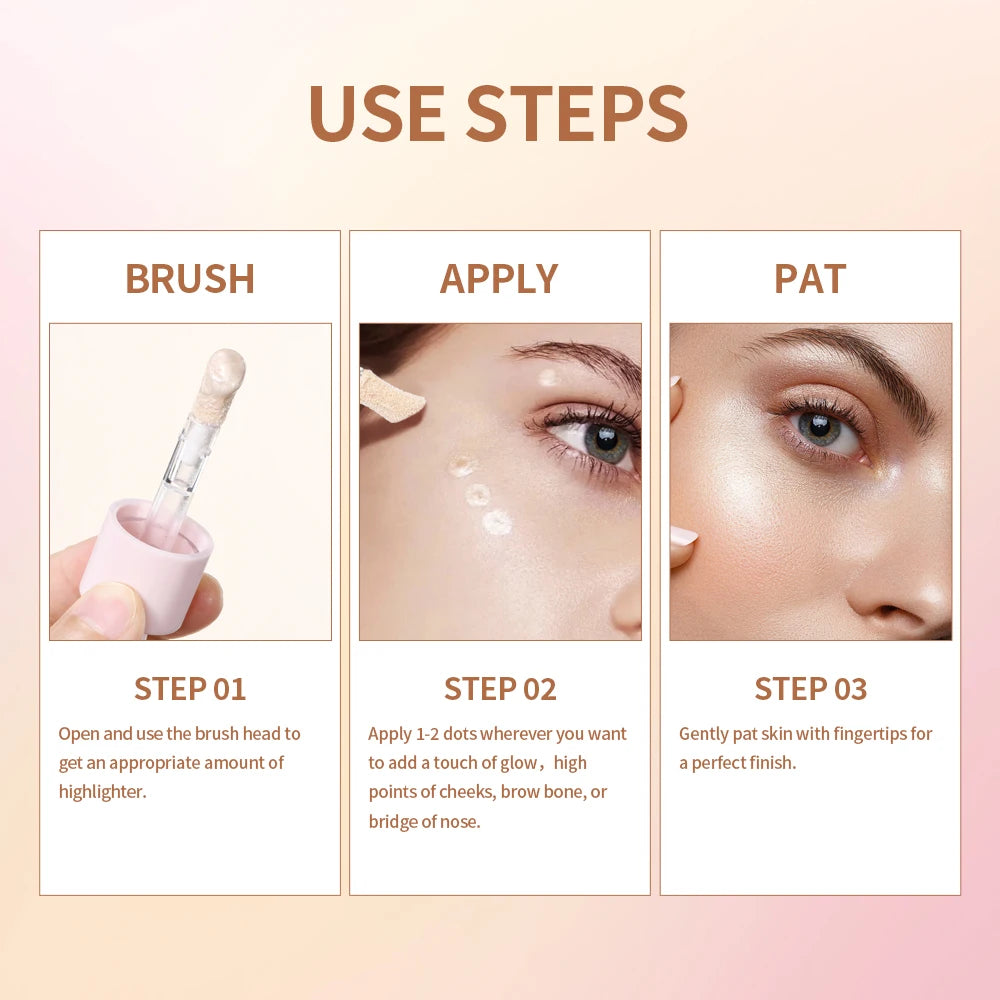Liquid Face Highlighter Bronzer – 4 Shades | Shimmer Glow