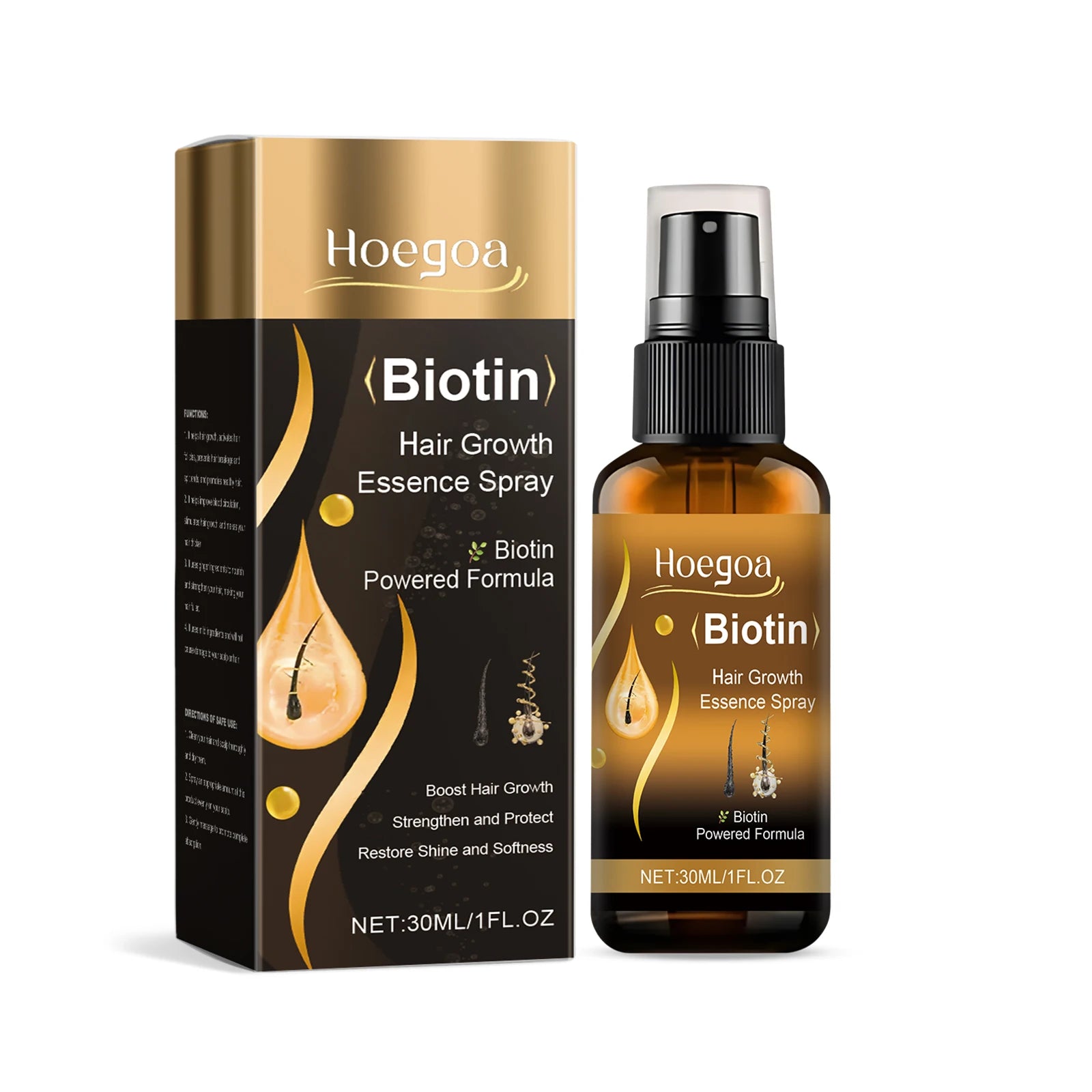 Ginger Oil For Hair Growth Serum Repair Damaged Hair Improve Hair Thinning Frizziness Reduce Split End Hair Loss Treatment Spray Oasis Select