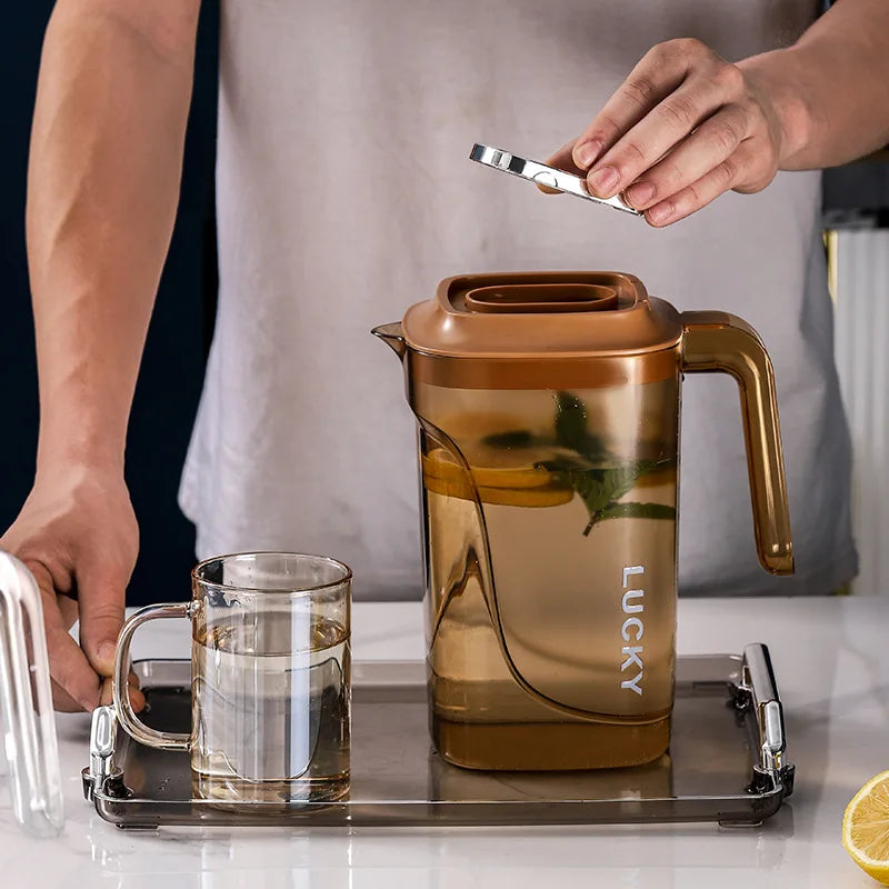 2200ML Water Juice JUG Pitcher ABS Transparent Bottle for Storing Fresh Juices and Drinks for Kitchen Fridge Drink Storage Pot Oasis Select