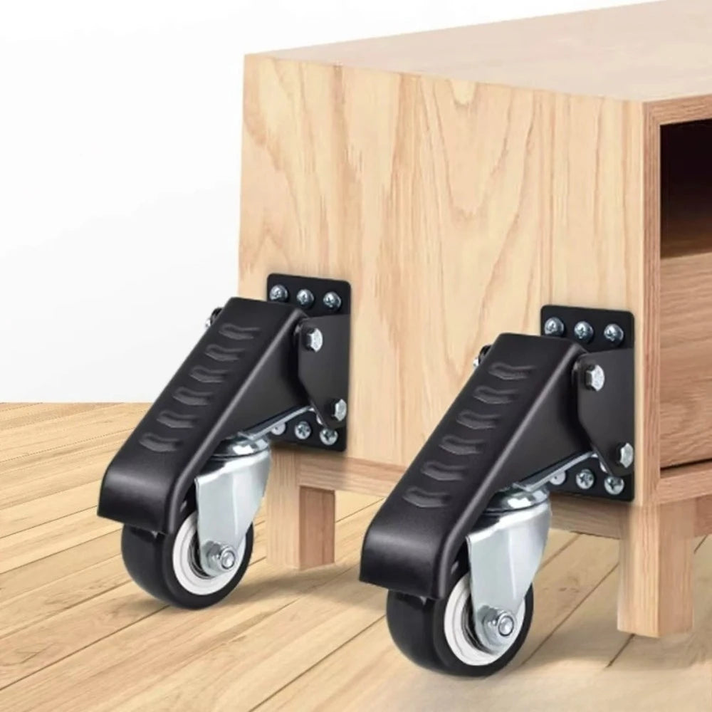 1pcs SucceBuy 165 lbs 2.5" Workbench Caster Wheels Side Mounted Retractable Stepdown Wheel 360° Swivel for Tables Equipment Oasis Select 1pcs