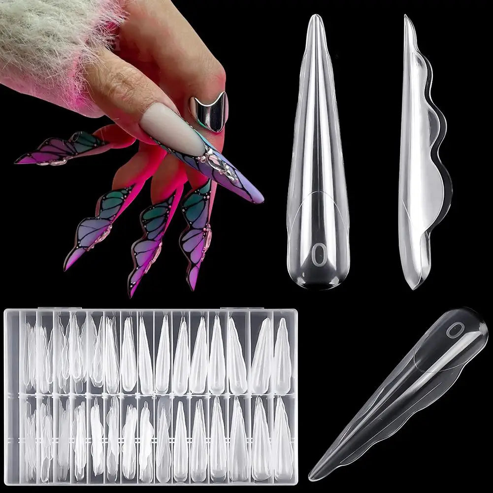 Butterfly Nail Dual Forms 150pcs – Extra Long Gel Extension Molds Nail Extension Molds Oasis Select 150pcs