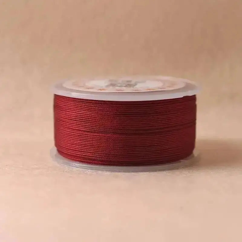 0.8 mm 65m Nylon Cord Thread DIY Tassels Beading String Thread Chinese Knot Macrame Cord Bracelet Braided String Oasis Select Wine Red 0.8mm 65m