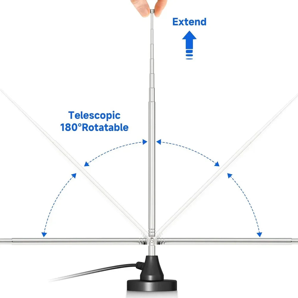 Home radio antenna, FM/AM antenna, DAB digital antenna, universal telescopic rod, digital TV antenna Oasis Select
