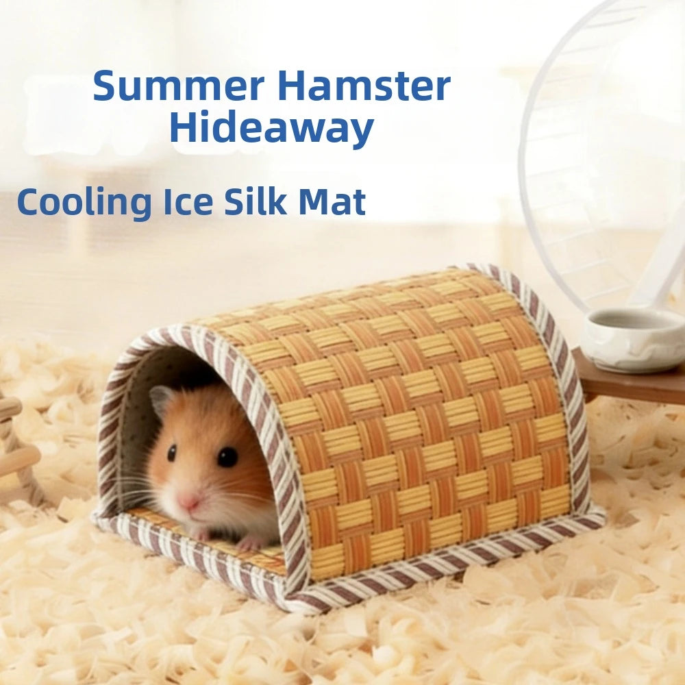 Scratch Resistant Hamster Cool Nest Wear Resistant Weave Pet Cave Nest Cooling Mat Breathable Hamster Rest Shelter Summer Oasis Select