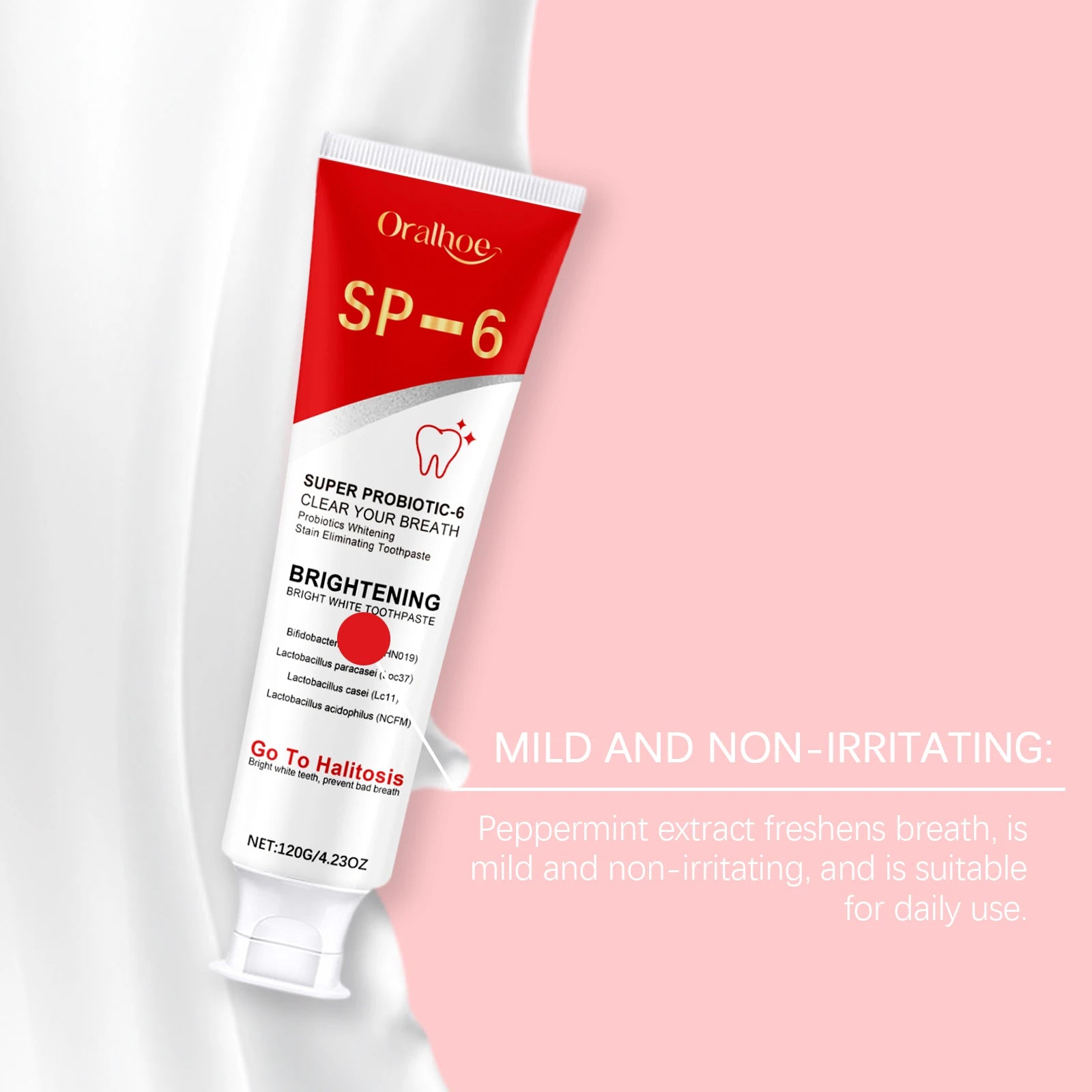 Sp 6 Probiotic Brightening Toothpaste Tooth Whitening Plaque Stains Remover Improves Yellow Teeth Lasting Oral Refreshing Care Oasis Select