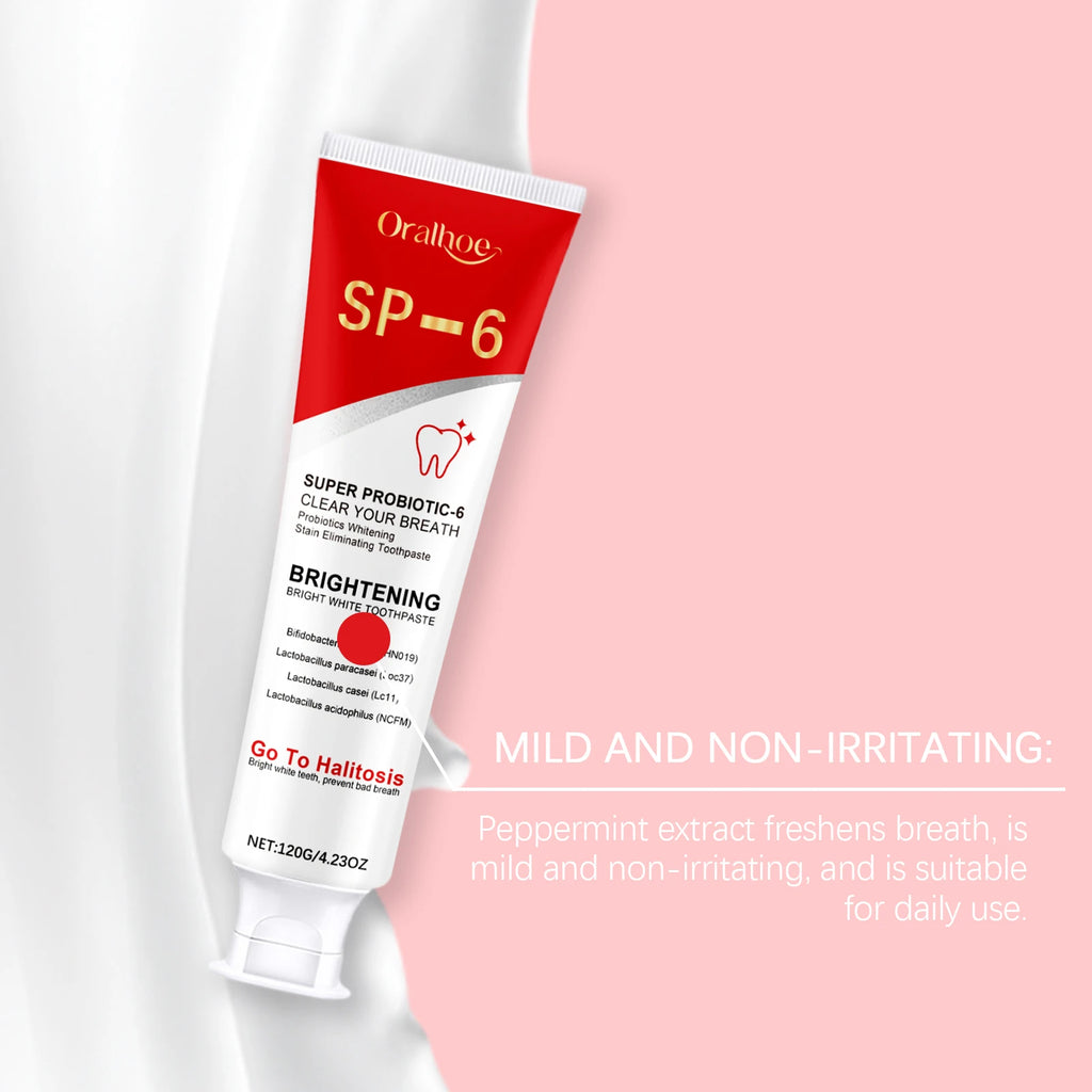 Sp 6 Probiotic Brightening Toothpaste Tooth Whitening Plaque Stains