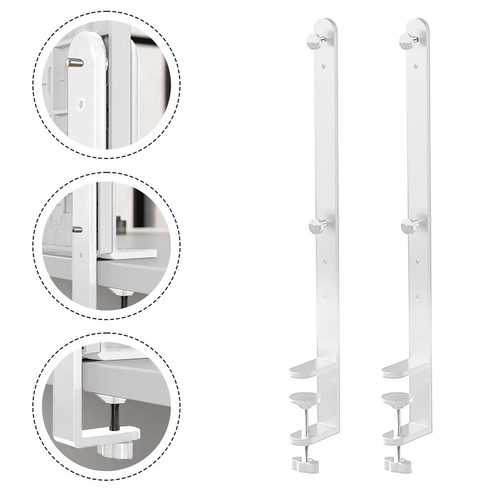 2Pcs Extended Desk Clamp Pegboard Fixing Bracket Desktop Fixing Bracket Home Improvement 1-5.5cm Thickness 41.5cm Height Oasis Select