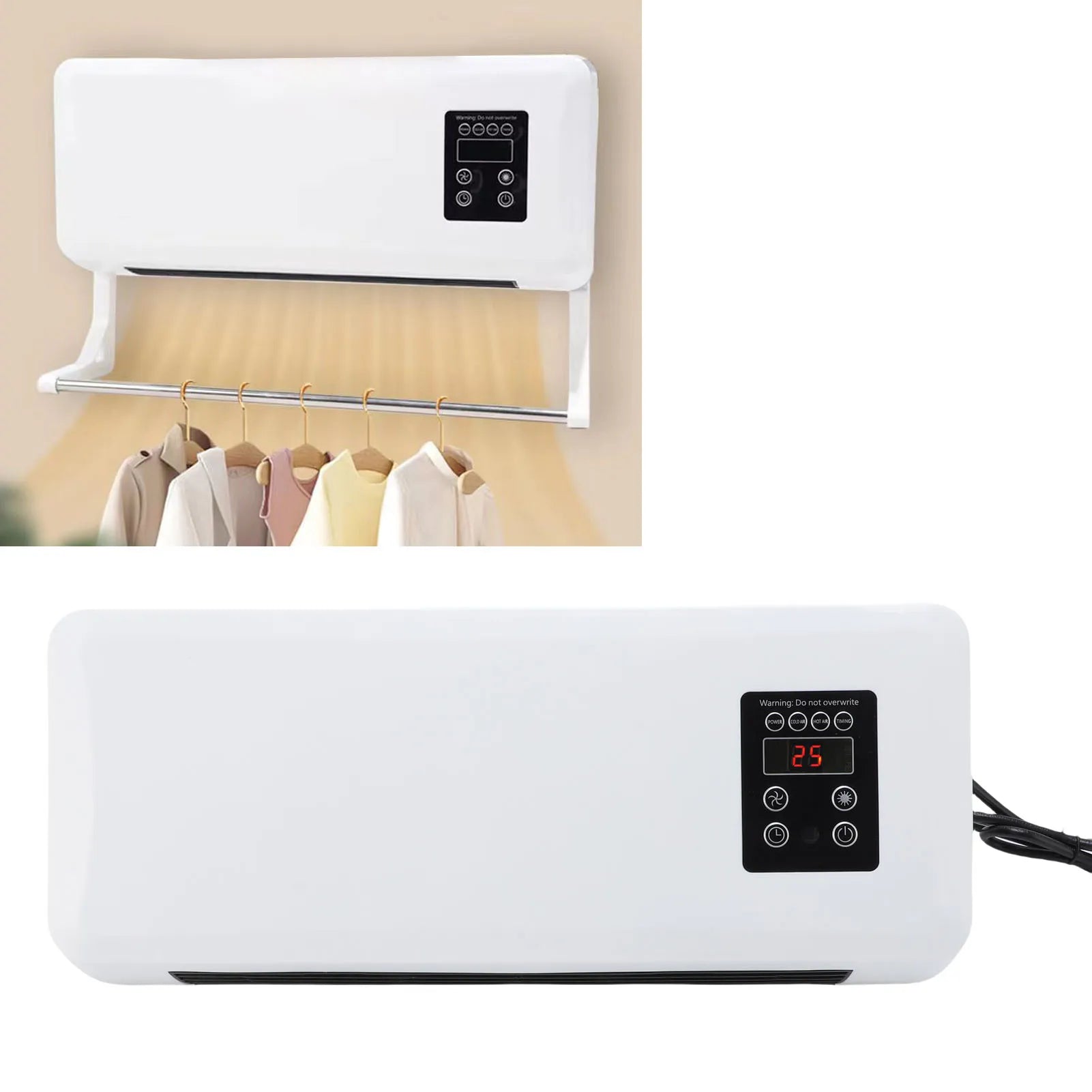 Wall Mounted 1500W Heater Cooler – Bathroom & Home