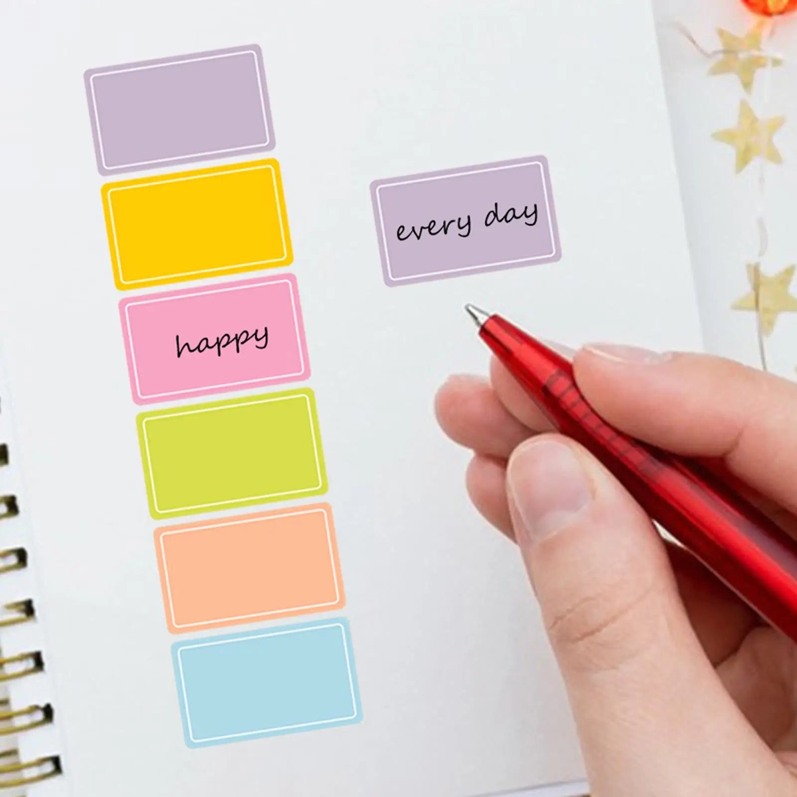 500Pcs Colored Labels Stickers Self-adhesive Paper Waterproof Label Stickers Handwritten Name Stickers Date and Food Labels Oasis Select