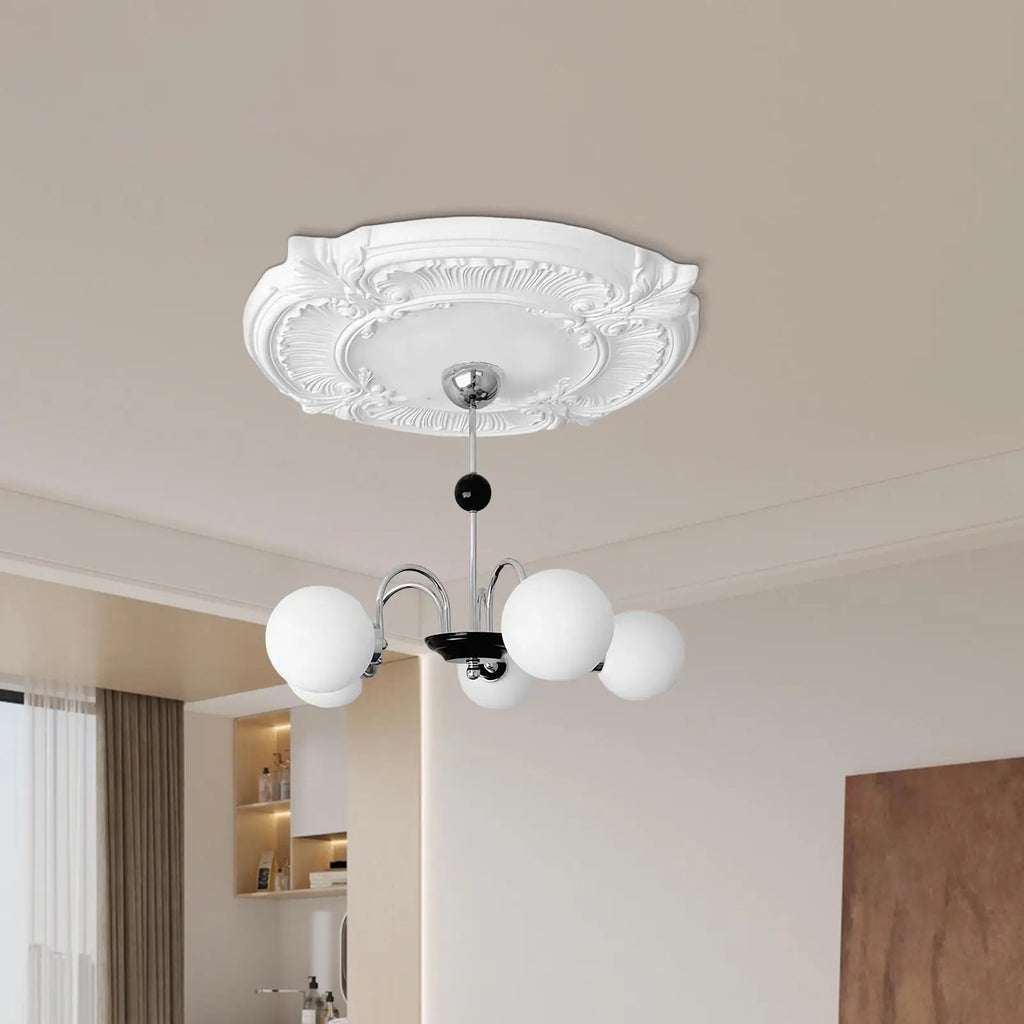Ceiling Medallions PU Ceiling Medallion For Chandelier Elegant European Safe Decoration For Homeowners Contractors Interior Oasis Select