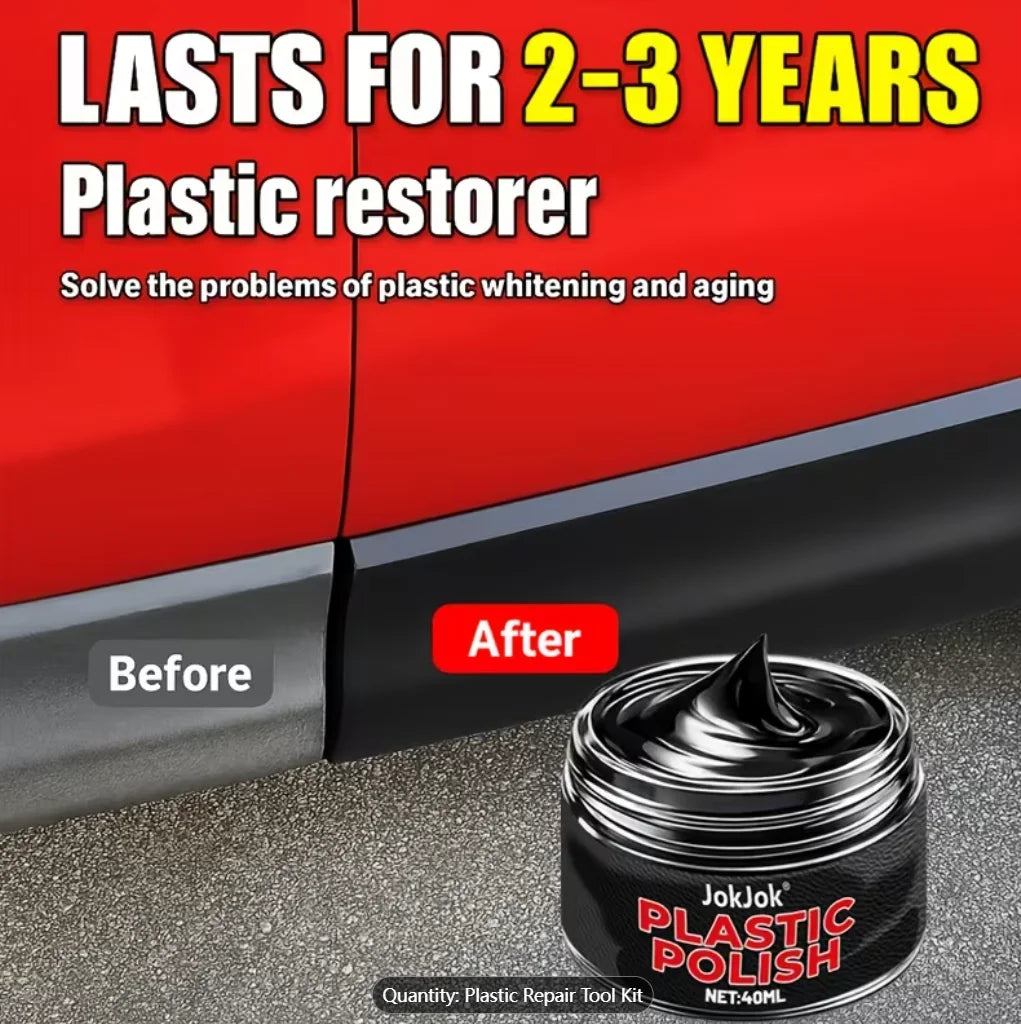Car Plastic Polish & Restorer Cream | Crystal Coating Finish Plastic Trim Restorer Oasis Select