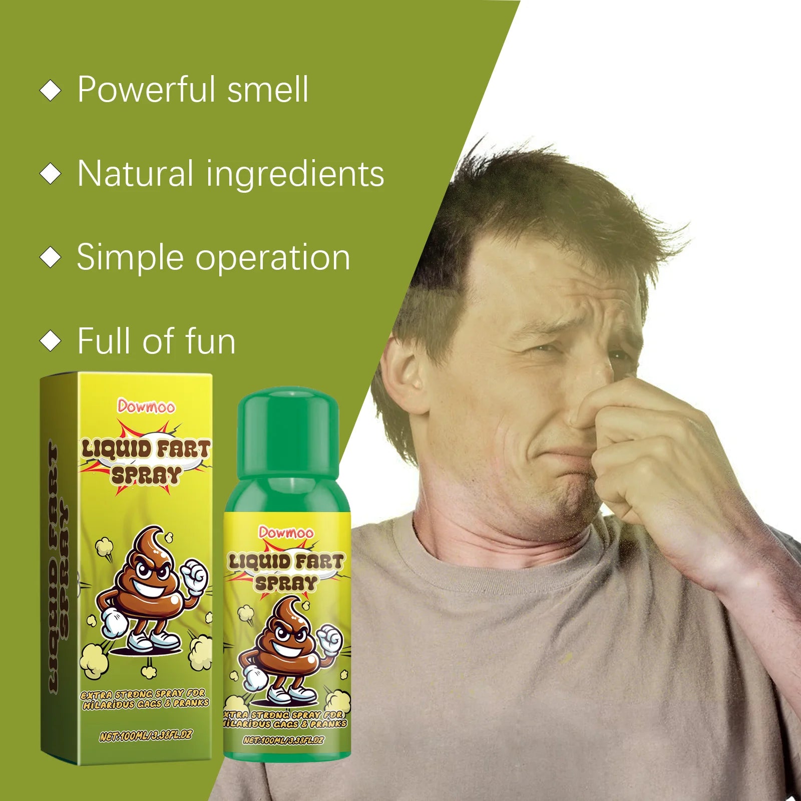 Fart Stink Spray Prank Gag Gift April Fools Day Party Joke Funny Trick Novelty Portable Natural Safe Formula For Adults Teens Oasis Select