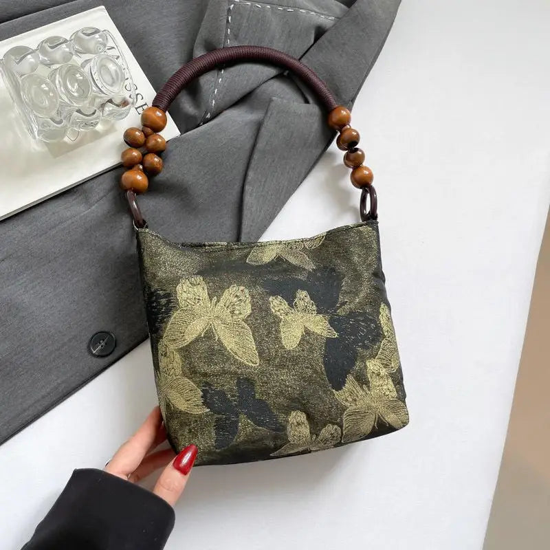 Chinese Butterfly Embroidered Shoulder Bag | Retro Women's Handbag