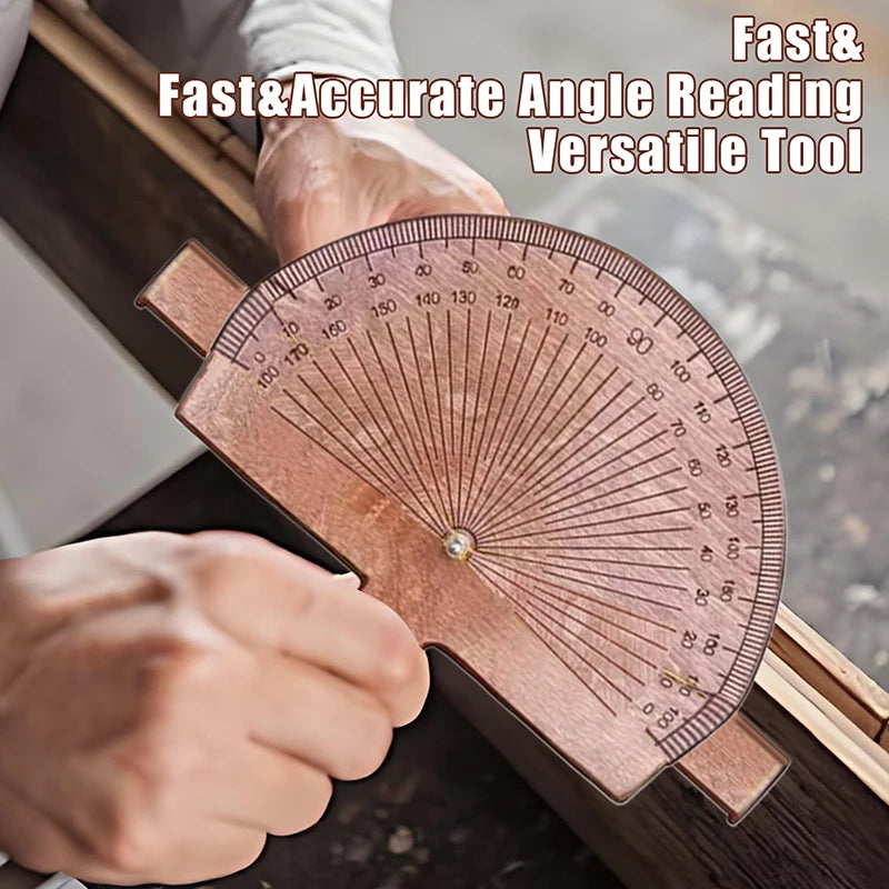 Custom Engraved Exquisite Handcrafted Birch Wood Protractor Precision Angle Finder for Educational And Creative Tools Oasis Select