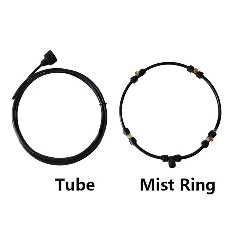 Outdoor Misting Fan Kit, Spray Ring 9.8FT (3Meter) Misting Line For Cooling System, For Cool-Ing Outdoor(Black) Accessories Oasis Select