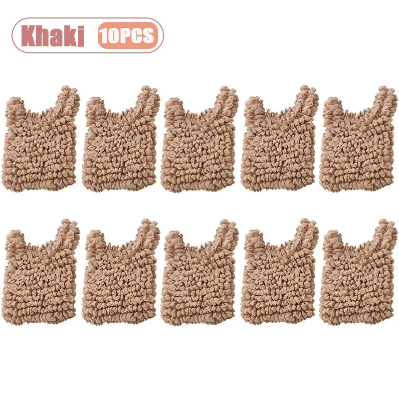 Magic Expandable Shopping Bag Large Capacity Pleated Tote Reusable Foldable Handbag Portable for Grocery Travel Picnic Oasis Select Khaki-10PCS