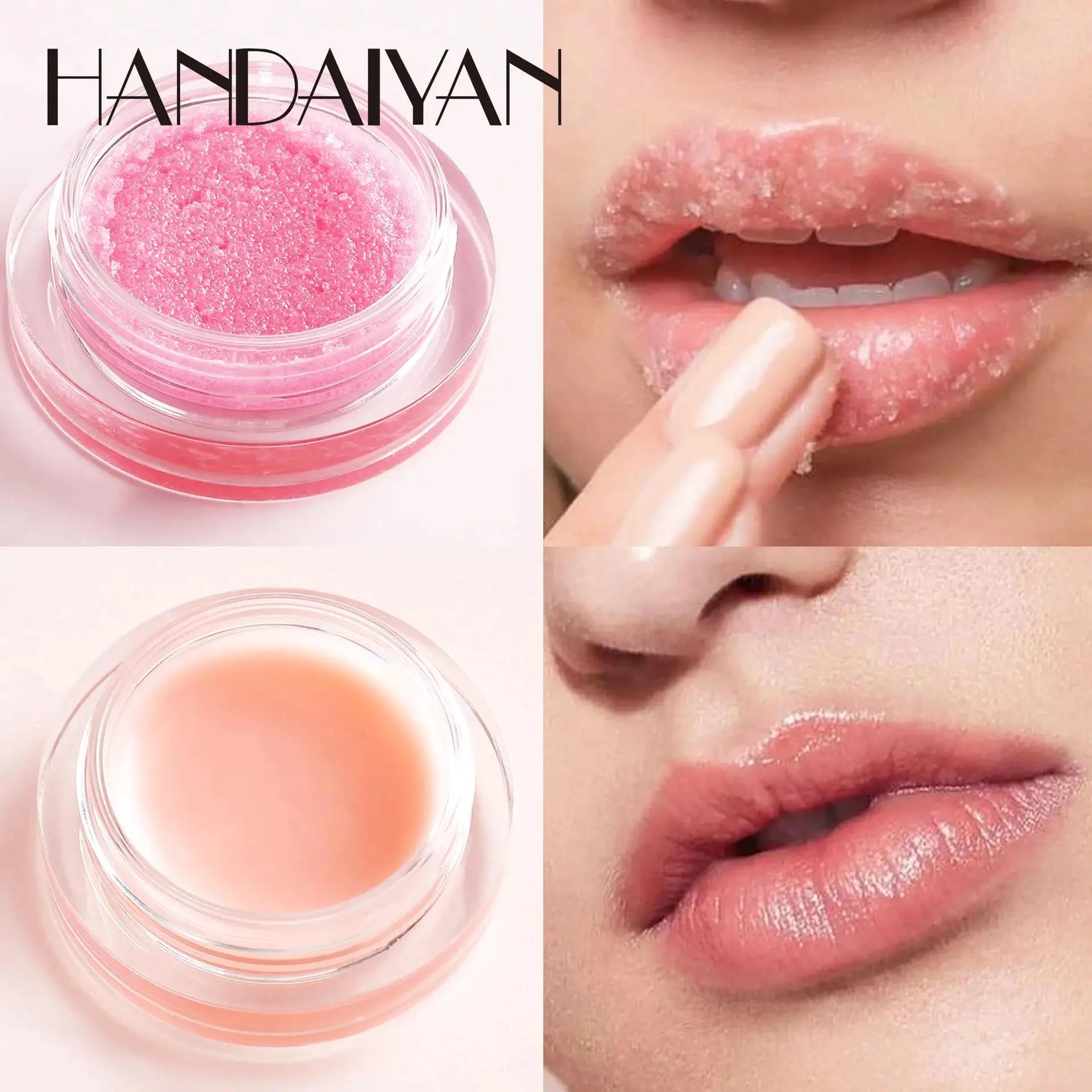 HANDAIYAN 2-in-1 Lip Scrub Balm & Exfoliating Moisturizer