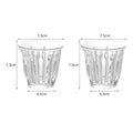 2Pcs Glass Coffee Cup Espresso Mug Creative Striped Anti-scald Mocha Juice Cocktails Coffee Mugs for Latte Cappuccino Tea Cafe Oasis Select 130ml 2Pcs