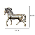 Miniature Bronze Brass Horse Figurine Sculpture Animal Statue Pure Copper Desktop Decoration Artwork for Home Decor Oasis Select C