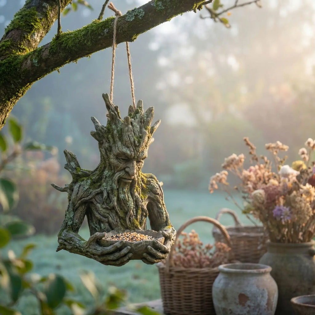Resin Tree Man Bird Feeder – Outdoor Sculpture Garden Décor Outdoor Bird Feeder Oasis Select