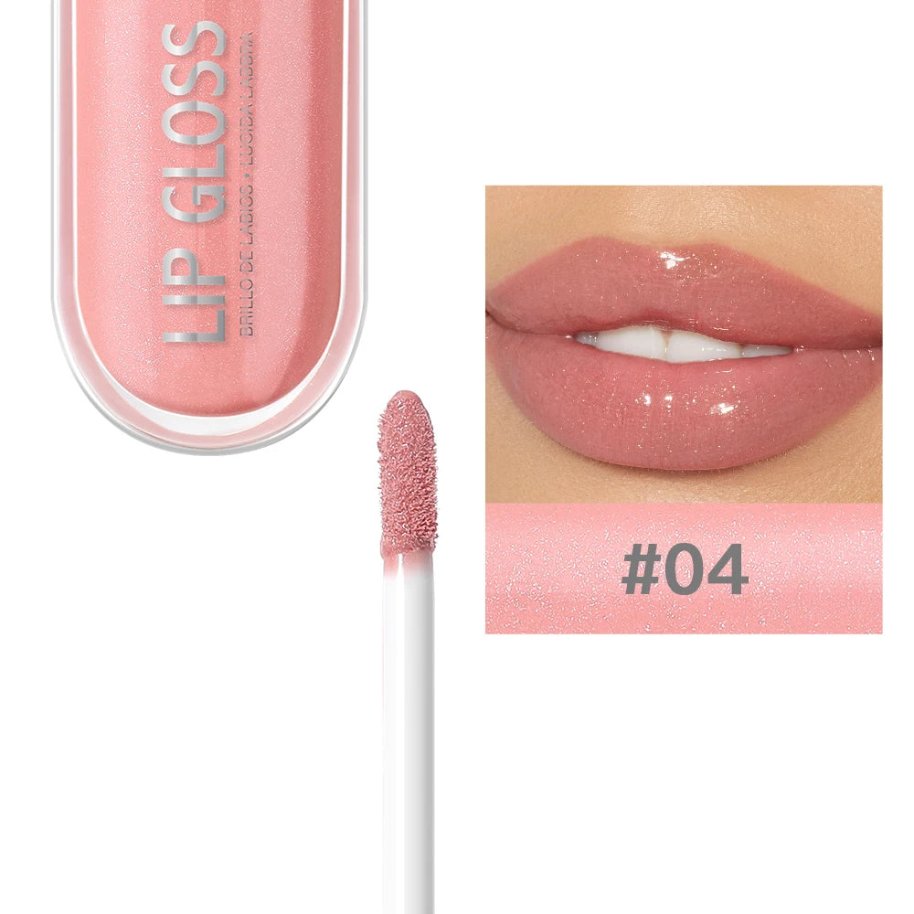 USHAS 12-Color Glitter Lip Gloss – Metallic & Moisturizing