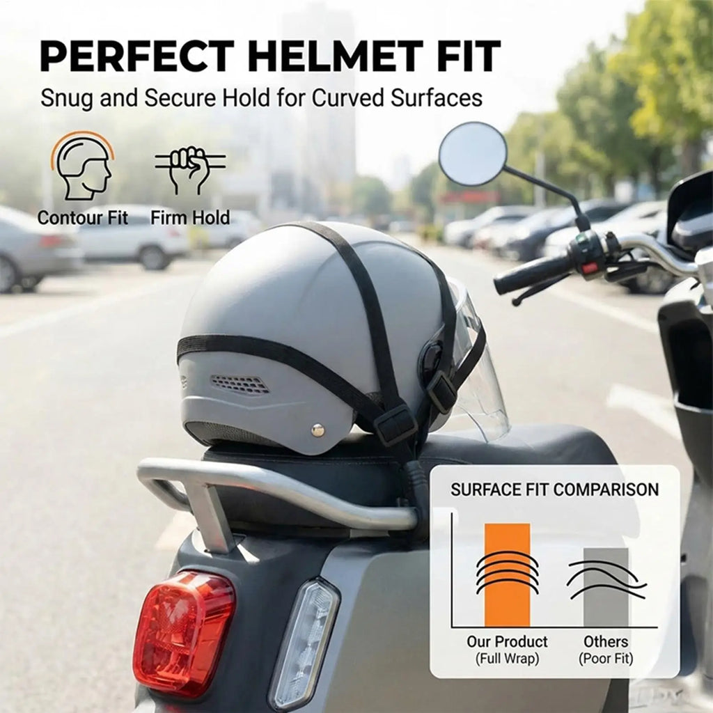 Motorcycle Helmet Luggage Strap – Elastic Bungee Cargo Tie Down