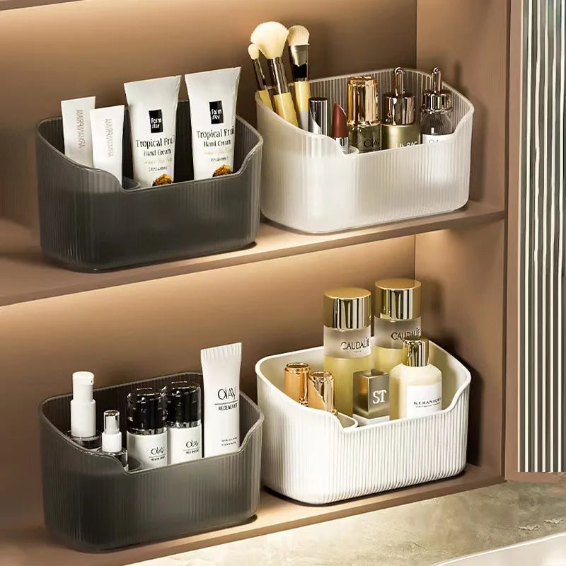 Desktop Cosmetics Storage Box Toiletries Cotton Swab Container Bathroom Accessories Brushes Makeup Organizer Case Lipsticks Box Oasis Select