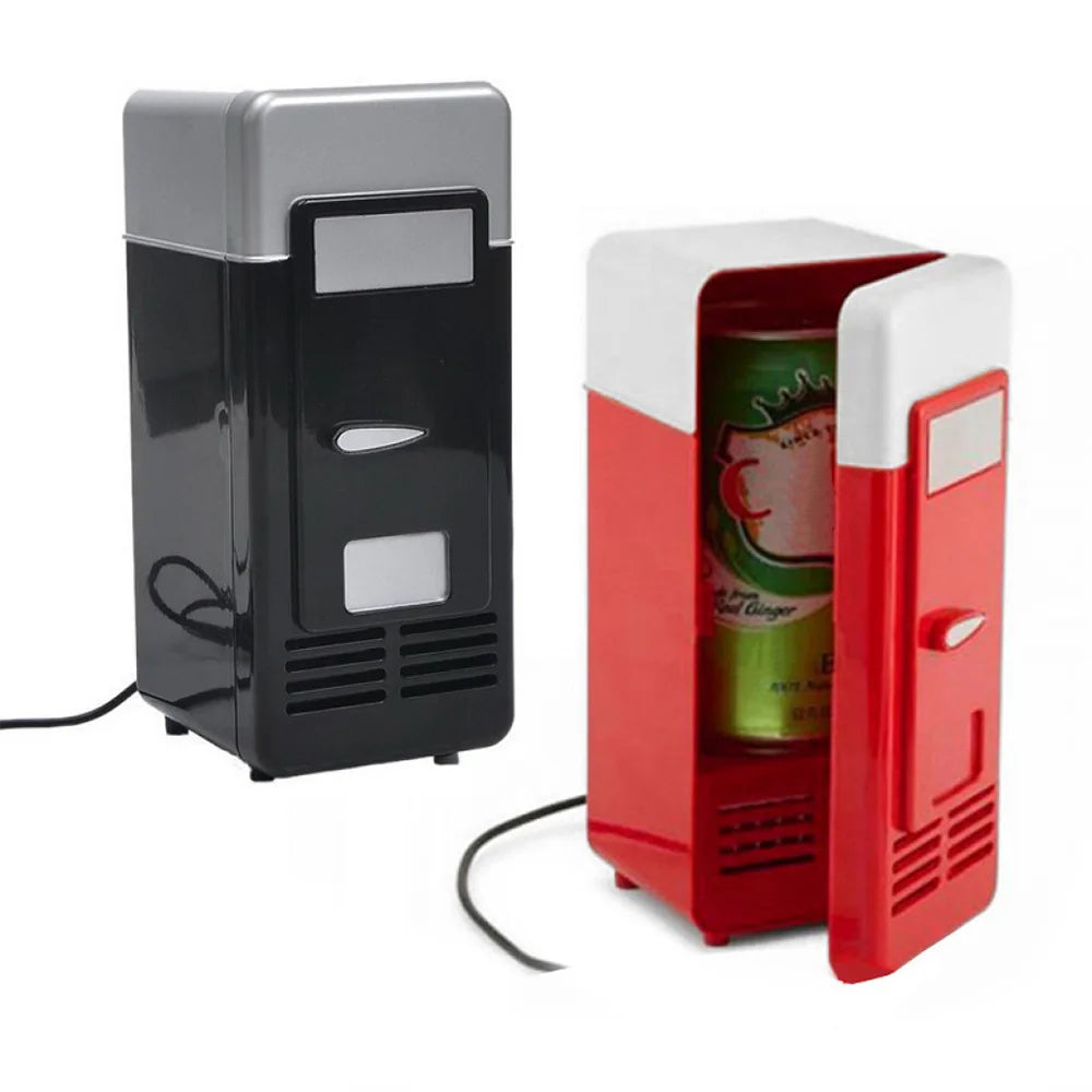 USB Mini Fridge – Portable Desk Cooler & Warmer for Drinks