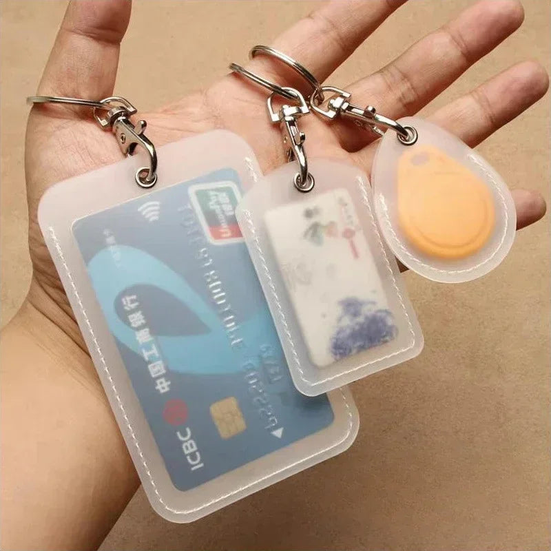Transparent Small Card Holder, Access Card, Elevator Card, Bus Card, Electric Vehicle Induction Card, Protective Cover,Keychain Oasis Select