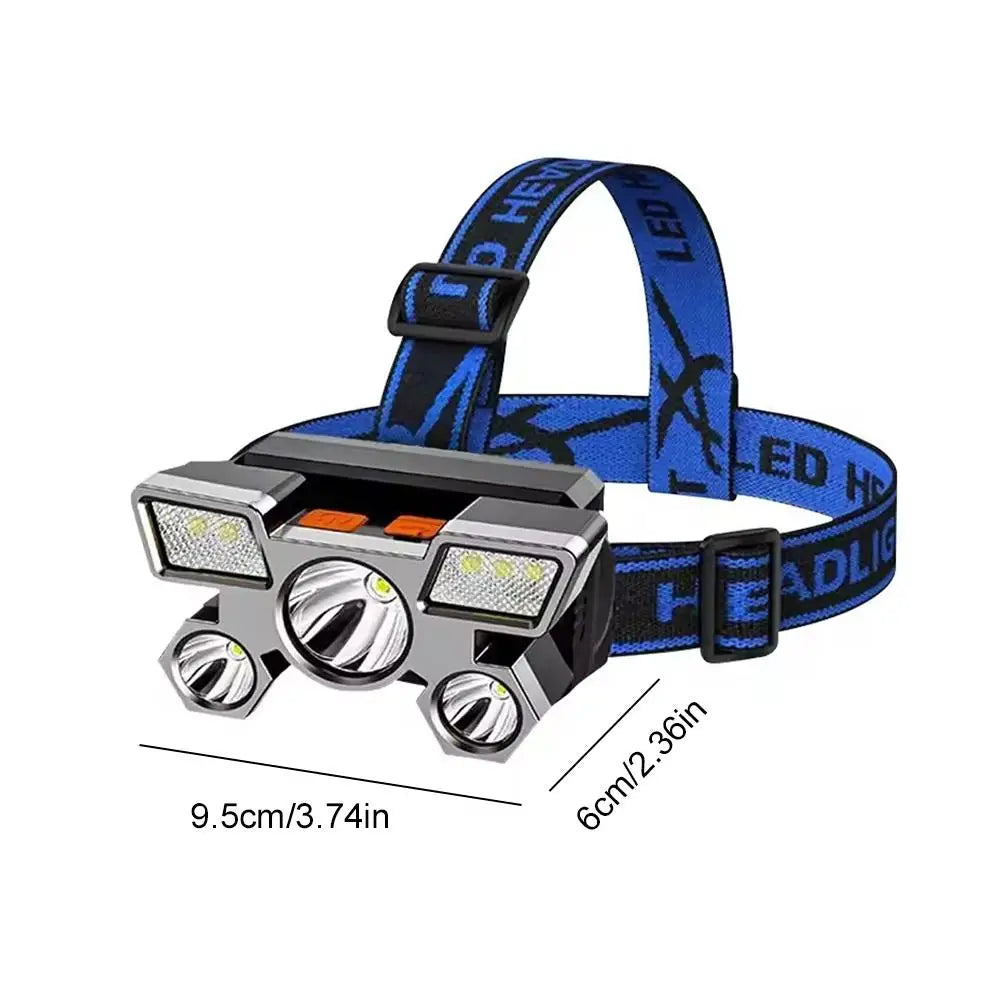 Rechargeable LED Headlamp 600 Lumens | 4 Modes, IPX4 Rechargeable Headlamp Oasis Select