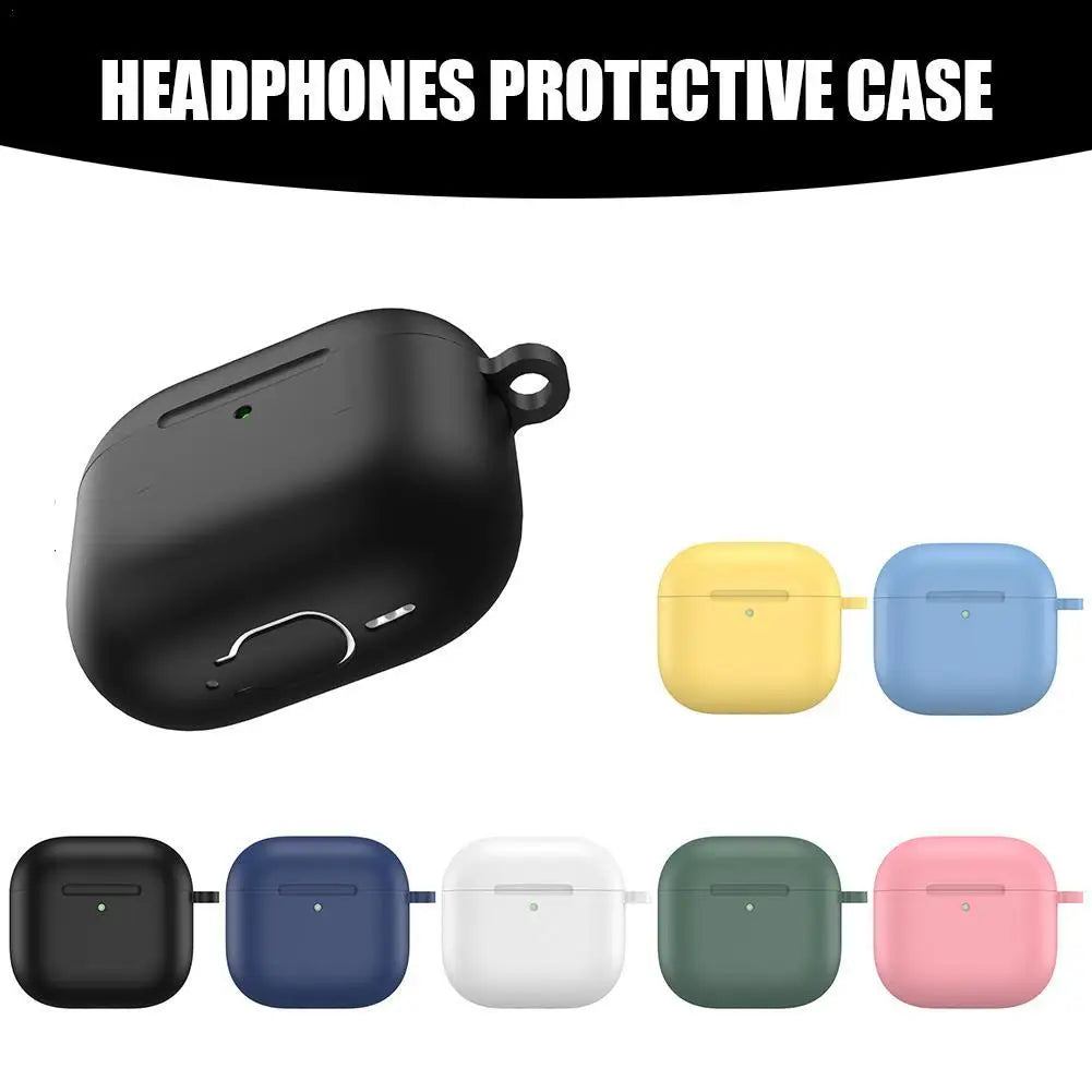 Silicone Case for AirPods 4 – Soft Protective Cover + Clip