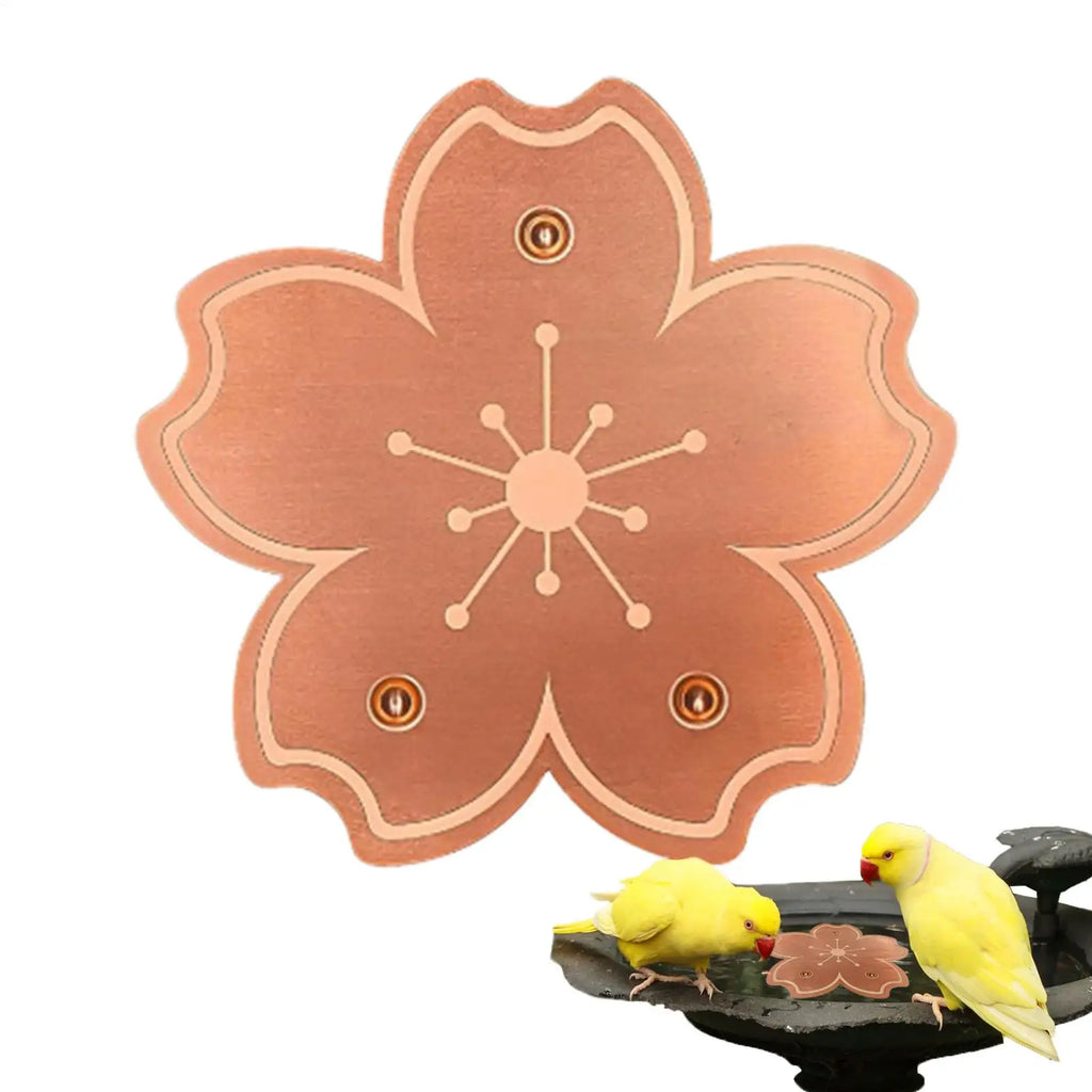 Bird Bath Copper Disk Copper Purification Cleaner with Triple-Point Support All-Season Birdbath Bowl Cleaner Plate for Nature Oasis Select