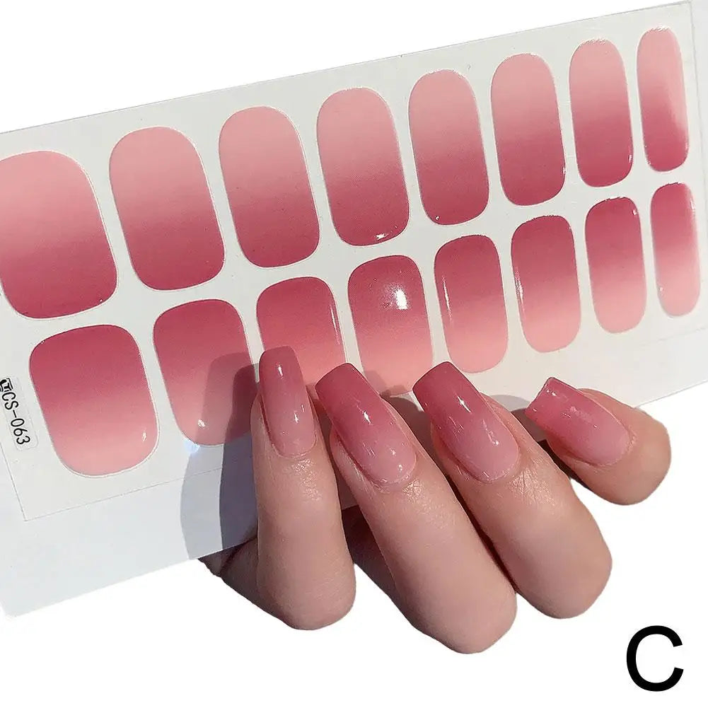 Gradient Ombre Nail Wraps – No-Lamp French Nail Stickers Nail Art Stickers Oasis Select CS-63