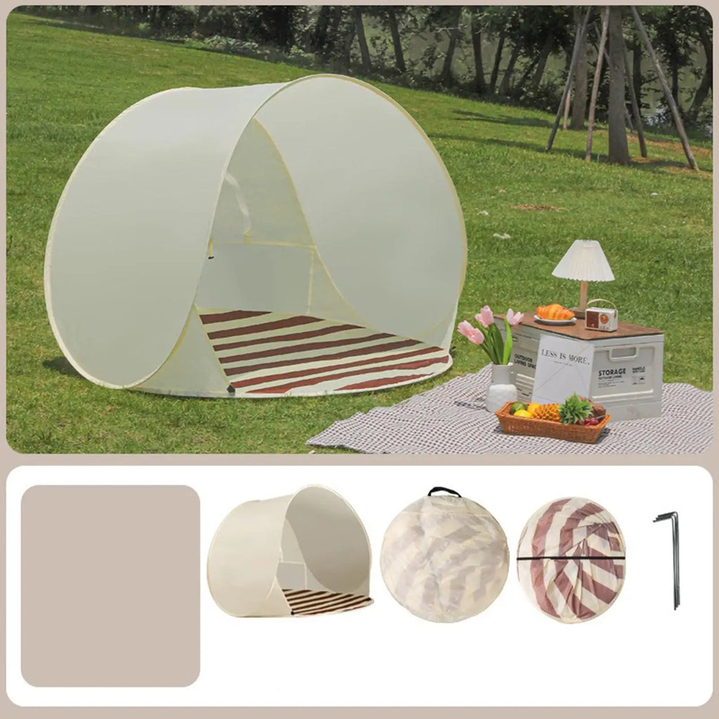 Reusable Outdoor Portable Camping One Click Open 3-4 People Tent UV Protection Beach Shelter Easy Pop Camping Picnic Canopy Oasis Select