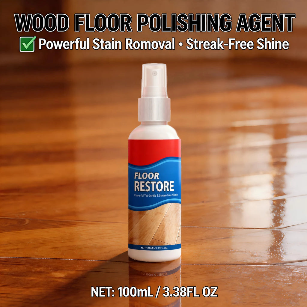 Wood Floor Polish Cleaner Removes Dirt Stain and Grime Restores Shine Brightening Floor Restore Spray Daily Home Cleaning Tool Oasis Select