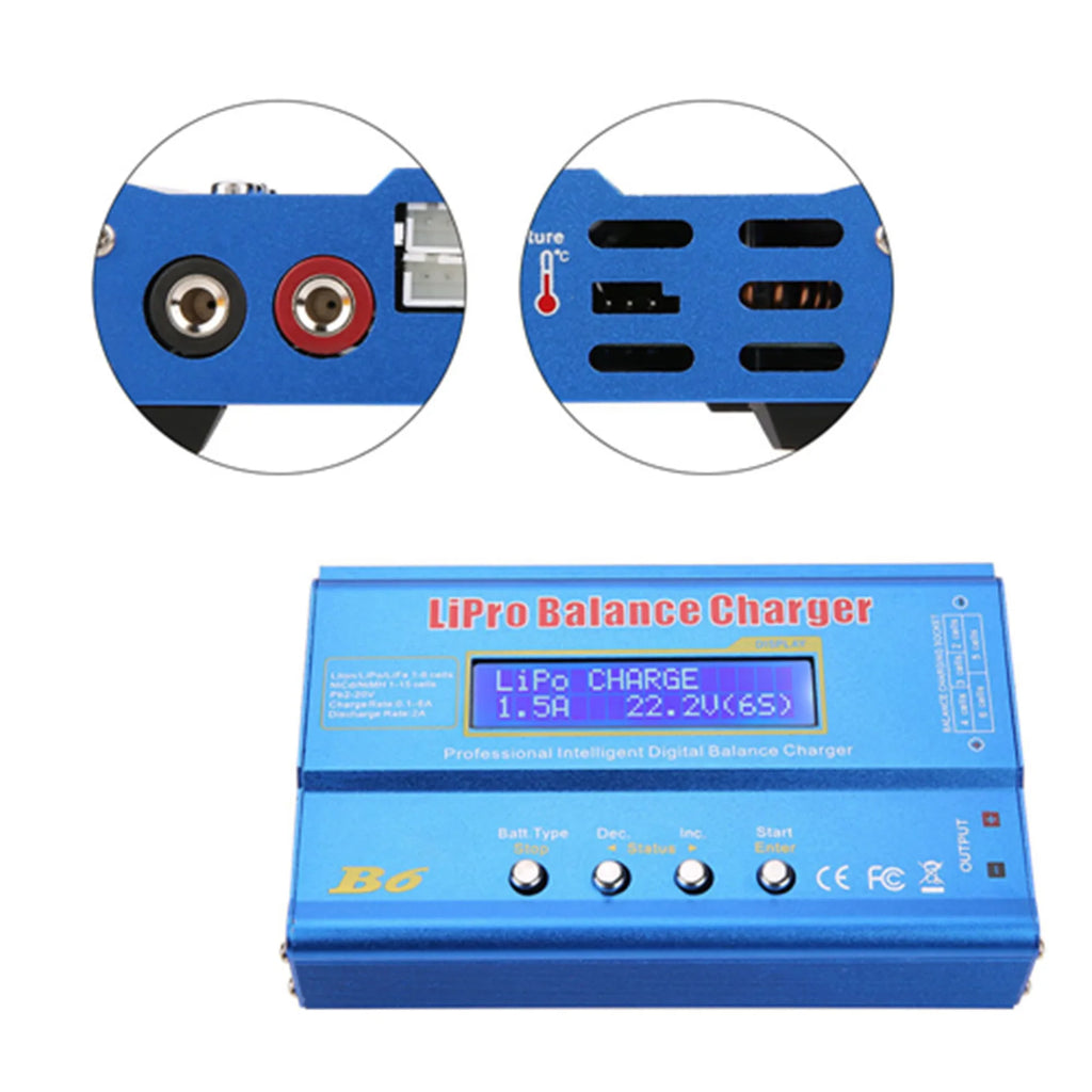 B6 80W Digital LCD Balance Discharger for LLiPo NiMH RC Battery Battery Balanced Oasis Select