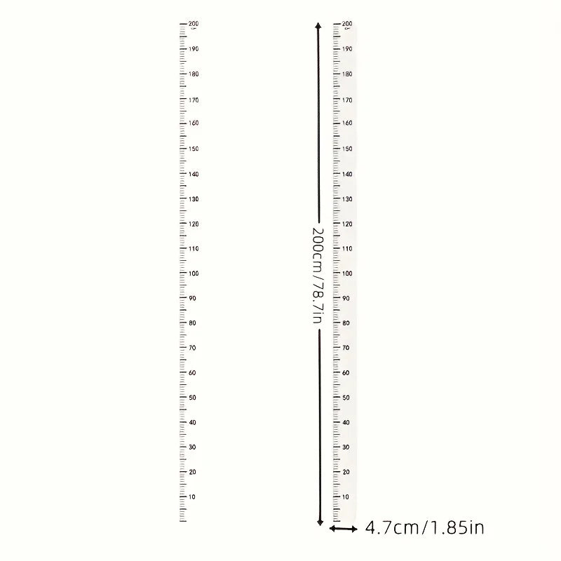 78.74-Inch Modern Wall Height Measuring Tape - Durable PC Material,Easy-Read Markings, Writable & Reusable for Room & Wall Decor Oasis Select transparent