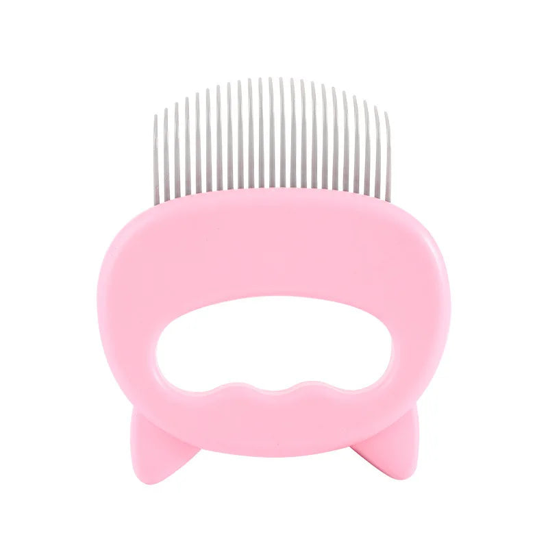 PetCat Comb Grooming Massage Brush Shell Shaped Handle Dog Grooming Massage Tool To Remove Hairs For Cat Cleaning Supplies Oasis Select Pink