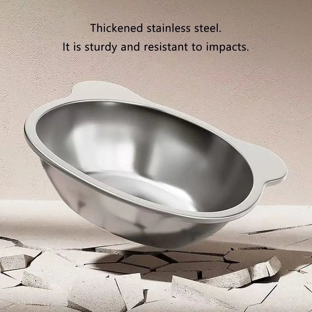 Stable Raised Cat Bowls Tilted Elevated 15° Dog Bowls Shatter-resistant 304 Stainless Steel Cat Food Bowl for Puppy and Cat Oasis Select